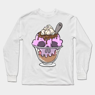 Skull ice-cream Long Sleeve T-Shirt